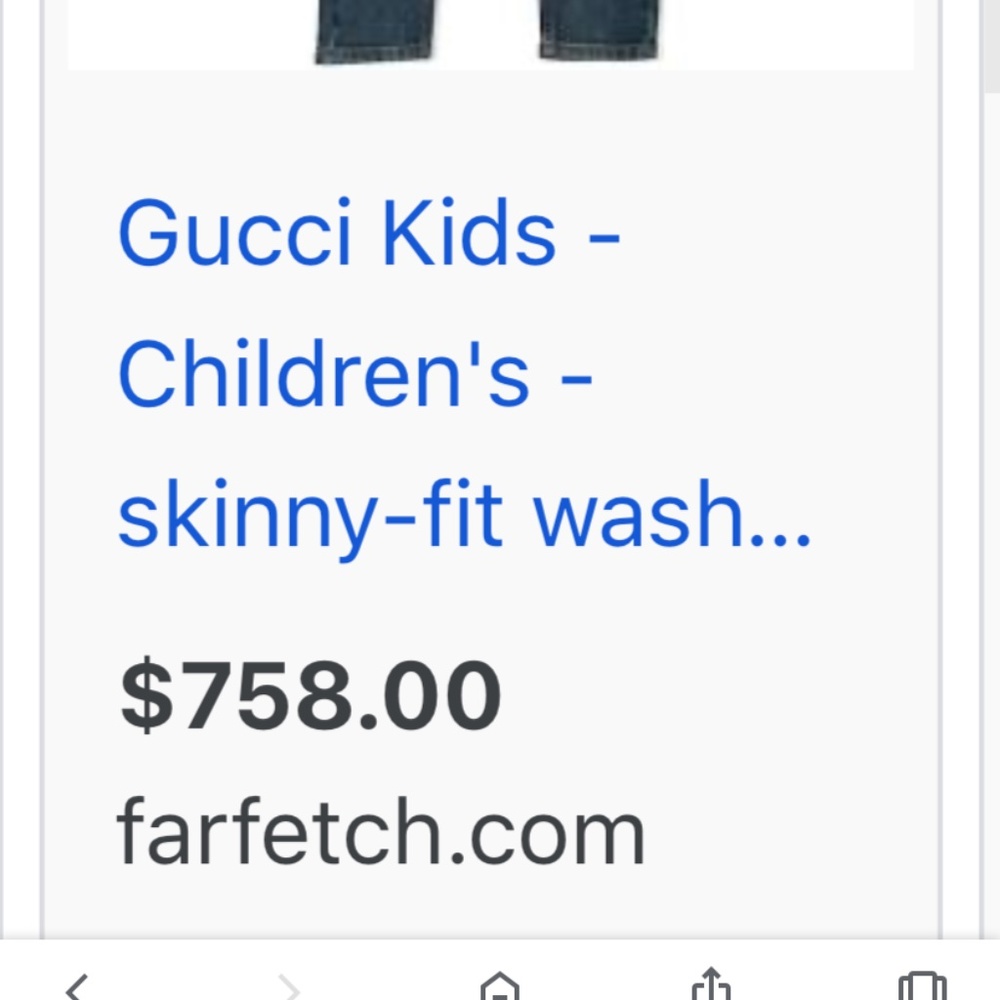 SALE💥💥GUCCI authentic skinny jeans; boys size 10 - Picture 2 of 12